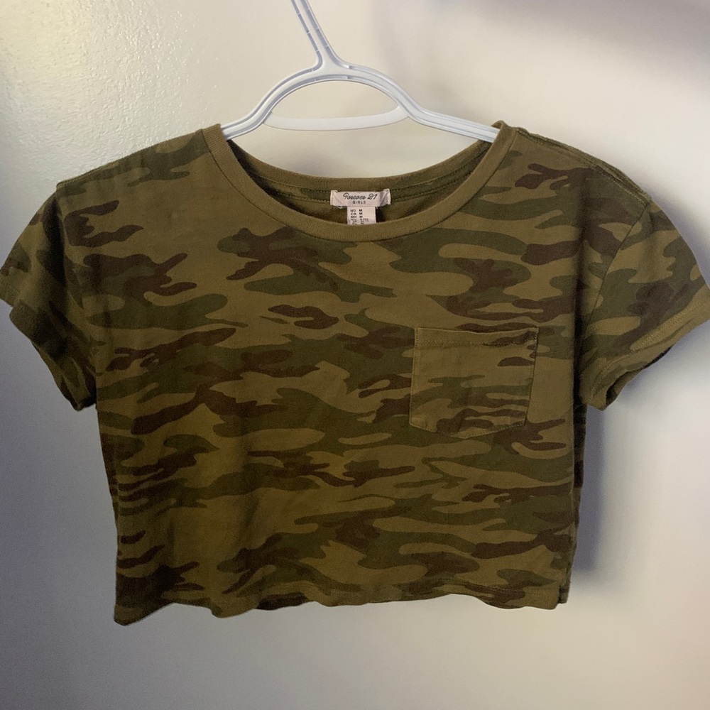 Camo crop trop from forever 21